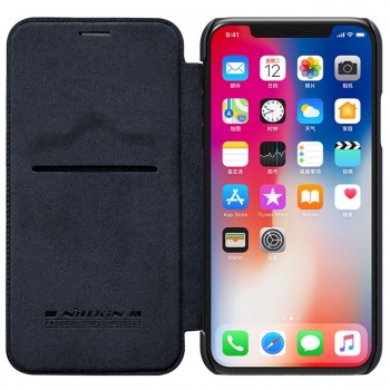 Odinis juodas idėklas Nillkin (IPHONE X/XS) Odinis juodas idėklas Nillkin (IPHONE X/XS)